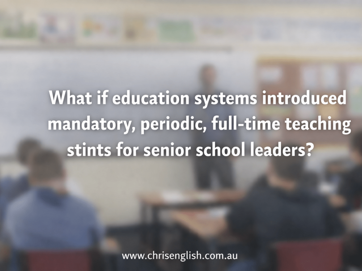Spicy Teaching Take #1: Should school leaders return to the&nbsp;classroom?