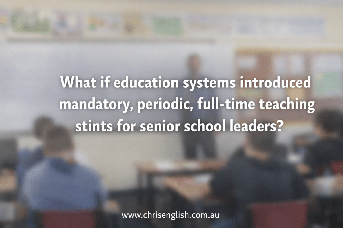 Spicy Teaching Take #1: Should school leaders return to the&nbsp;classroom?